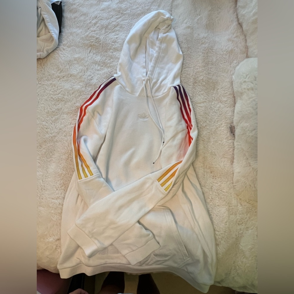 Unique rainbow adidas hoodie